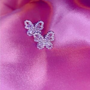 Silver Butterfly Earrings